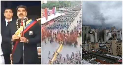 Maduro muestra las pruebas del atentado en su contra